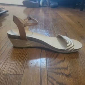 Merona Eve Navy Stripe Espadrille Wedge Sandal